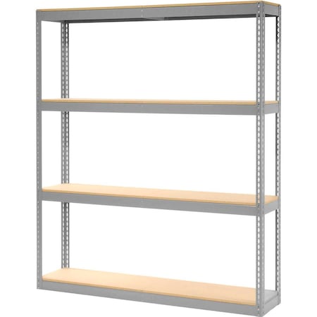 Global Industrial Record Storage Rack Without Boxes 72W x 15D x 84H, Gray B2297980